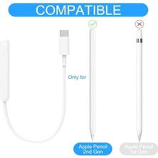 Salmore Apple Pencil 2. Nesil Ile Uyumlu Masaüstü Manyetik Type-C Şarj Cihazı Beyaz 35CM Kablo Uzunluğu iPad Pencil Kalem ile Uyumlu Manyetik Şarj Kablosu