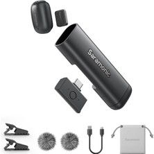 Salmore Air Se-01 Kablosuz Mikrofon Sistemi, Usb-C/lightning, 2 Verici + 1 Alıcı, Aı Gürültü Engelleme, Klipsli ve El Tipi Kullanım