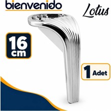 Lotus Krom 16 cm Lüks Mobilya Ayağı Kanepe Sehpa Tv Ünitesi Koltuk Parlak Krom Baza Ayakları