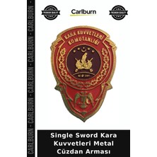Carlburn Single Sword Kara Kuvvetleri Metal Cüzdan Arması Erkek Aksesuar Komutanlik Rozeti Taktiksel Arma