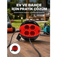 Salmore Türkiye Üretimi 5 Metre 4 Prizli Kablolu Makara