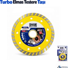 Apeksal Desa Turbo Elmas Testere Taşı 115 mm Beton Granit Seramik Mermer Taş Kesme Diski 1-4-10 Adet Şeçenekli