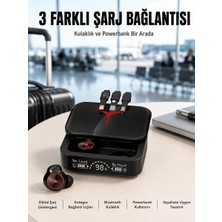 Salmore Tws Powerbank Kutulu Dijital Göstergeli Bluetooth Kulaklık Kablosuz Kulakiçi Kulaklık Yeni Nesil