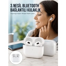 Salmore 3.nesil Ios Android Uyumlu Bluetooth 5.0 Beyaz Çağrı Cevaplama Yeni Nesil