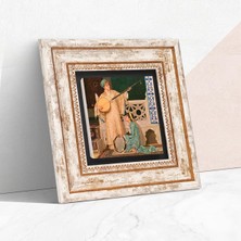 Salmore Iki Müzisyen Kız Tablosu Taş Duvar Tablosu - Çerçeveli Taş Tablo - Dekoratif Duvar Sanatı - Modern Ev ve Ofis Duvar Dekoru T1-21