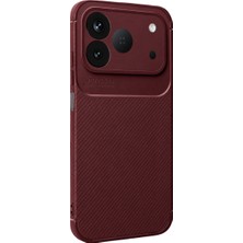Salmore Tecno Spark 50 4g Auto Focus Karbon Kapak - Bordo