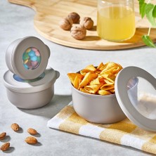Salmore 3 Boy Yuvarlak Saklama Kabı Seti Bpa Içermez Qlıux Ideas Kamp Piknik Okul