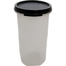 Salmore Circular 650 ml Siyah Yumurta Kabı Yuvarlak Kutu Kuru Saklama Stoku Dekorasyon Geri Sihirli Kutu Kahve Pedleri Için