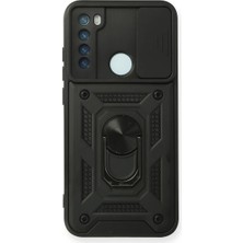 Salmore Xiaomi Redmi Note 8 Kılıf Pars Lens Yüzüklü Silikon - Siyah