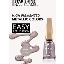 Salmore Metalik Parlak Oje - Star Shine Nail Enamel - 003 Lılac SPARKLE-8690604564132
