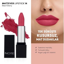 Salmore Cosmetics Mattever Lipstick 14 Dear Cherry Yarı Mat Saten Bitişli Ruj, Pembe