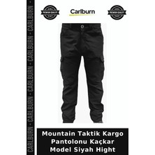 Carlburn Mountain Taktik Kargo Pantolonu Kaçkar Model Siyah Hight Aktivite Giysisi Tarz Giyim Cepli Pantolon
