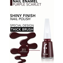 Salmore Klasik Parlak Bitişli Yüksek Pigmentli Oje - Nail Enamel- 311 Purple Scarlet New- 8682536035866
