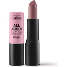 Salmore All About Color Matte Lipstick Mat Görünümlü Ruj 503 Table For Two, Pembe