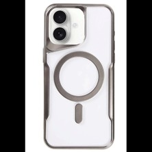 Apple iPhone 16 Plus Kılıf Boyi Magsafe Silikon Kapak - Titan Gri