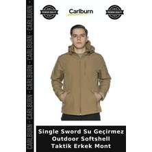 Carlburn Single Sword Su Geçirmez Outdoor Softshell Taktik Erkek Mont Yolculuk Mevsimlik Kamp