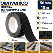 Merdiven Zemin Kaydırmaz Bant Yapışkanlı (5 cm x 10 Metre) Yer Zemin Kaymaz Bandı Siyah