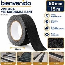 Merdiven Zemin Kaydırmaz Bant Yapışkanlı (5 cm x 15METRE) Yer Zemin Kaymaz Bandı Siyah