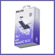 Nida iPhone 13 Pro Max Uyumlu Bilvis 5in1 5d Magic Hayalet Cam Ekran Koruyucu - Siyah Nıda