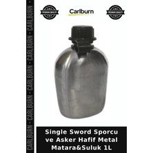 Carlburn Single Sword Sporcu ve Asker Hafif Metal Matara&suluk 1l Tatil Matarası Antrenman Suluğu