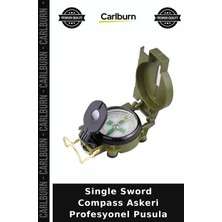 Carlburn Single Sword Compass Askeri Profesyonel Pusula Dağcılık Gereci Arazi Rehberi Avcılık Aleti