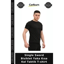 Carlburn Single Sword Bisiklet Yaka Kısa Kol Taktik T-Shirt Mevsim Kadın Stil