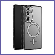 Nida Samsung Galaxy S26 Uyumlu Joke Simli Magneticsafe Kılıf - Siyah Nıda
