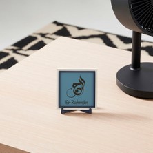 Miaju Bereket ve Bolluk Vurgusu Taşıyan Anlam Yüklü Er-Rahman Temalı Estetik Masa Objesi - Modern Bir Dekorasyon Dokunuşu, Ev Ziyaretine Özel Bir Armağan Olarak (Minyatür) 10X10 cm