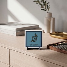 Miaju Bereket ve Hayır Dileği Taşıyan Klasik Istifli Er-Rahîm Hüsn-I Hat Motifi Masaüstü Aksesuarı (Kompakt Boyutlu) 10X10 cm