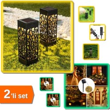Ozcmax 6 Adet Dekoratif Solar Güneş Enerjili Bahçe Aydınlatması + 12M Solar LED Gün Işığı - 2li Set T2G8L1