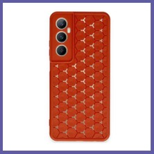 Nida Realme C65 Uyumlu Kılıf Petek Silikon Kapak - Kırmızı Nıda