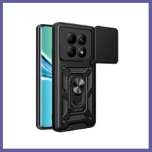 Nida Redmi Note 15 4g Uyumlu Pars Lens Yüzüklü Silikon - Siyah Nıda