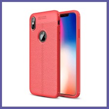 Nida iPhone Xs Max Uyumlu Kılıf Auto Focus Kapak - Kırmızı Nıda