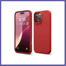 Nida iPhone 16 Pro Max Uyumlu Kılıf Nano Içi Kadife Silikon - Kırmızı Nıda