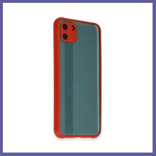 Nida Realme C11 Uyumlu Kılıf Miami Şeffaf Silikon - Kırmızı Nıda