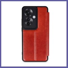 Nida Reno 11F Uyumlu Kılıf Flip Cover - Kırmızı Nıda