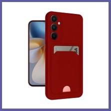 Nida Samsung Galaxy S24 Fe Uyumlu Kılıf Kelvin Kartvizitli Silikon - Kırmızı Nıda