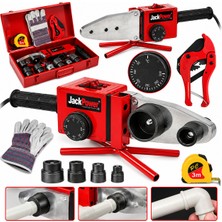 Jack Power Jackpower 2000WATT Çift Rezidanslı Hava Soğutmalı Isı Ayarlı Pprc Plastik Boru Kaynak Makinesi Taşınabilir Tasarım