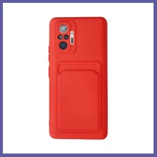 Nida Redmi Note 10 Pro Uyumlu Kılıf Kelvin Kartvizitli Silikon - Kırmızı Nıda