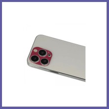 Nida iPhone 13 Pro Max Uyumlu Rainbow Kamera Lens Koruma Cam - Koyu Kırmızı Nıda