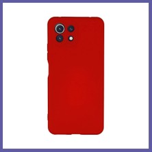Nida Mi 11 Lite Uyumlu Kılıf Nano Içi Kadife Silikon - Kırmızı Nıda