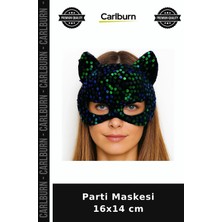 Carlburn Parti Maskesi 16X14 cm Davet Ürünü Maskeli Balo Gece Kombinleri