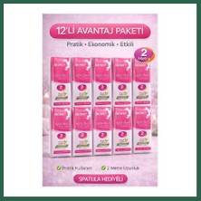 Vintessy Vıntessy Biowet Ağda Bezi 2 Metre Spatula Hediyeli Epilasyon Bezi Dayanıklı Tüy Dökme Bezi 12 Paket BZS01