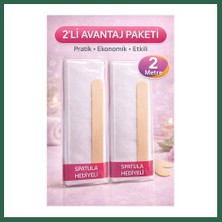 Vintessy Vıntessy Biowet Ağda Bezi 2 Metre Spatula Hediyeli Epilasyon Bezi Dayanıklı Tüy Dökme Bezi 2'li Paket BZS01