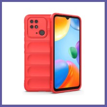 Nida Redmi 10C Uyumlu Kılıf Optimum Silikon - Kırmızı Nıda