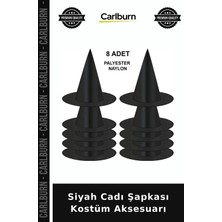 Carlburn Siyah Cadı Şapkası Kostüm Aksesuarı Etkinlik Eşyası Tarz Sahibi Giyim Parçası