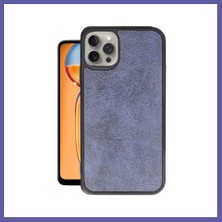 Nida iPhone 14 Pro Uyumlu Kılıf Aras Deri Kapak - Lacivert Nıda