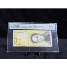 Öztürk Koleksiyon Venezuela 2017 – 100.000 Bolívares | Pmg 65 Epq Gem Uncırculated | PICK#100B