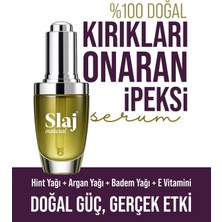 Slaj Saç Kırıklarını Onaran İpeksi Serum Kırık Onarıcı & Elektriklenme Karşıtı İpeksi Saç Serumu - %100 Doğal Yıpranmış Saçlar İçin Parlaklık Veren Bakım