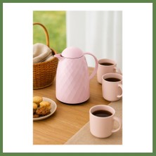 Bezos 1 Lt Akrilik Soft Pembe Çay Termosu 12 Saat Sıcak 24 Saat Soğuk HB006